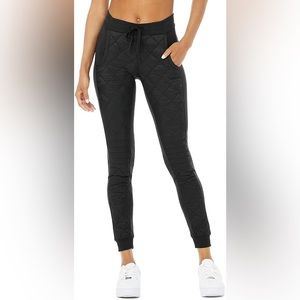 NWOT alo High-Waist Moto Puffer Pant - Black - size small